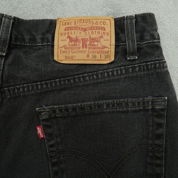 Levi's VTG Jeans Mens Fits 34x30 (Size-36) Gray 505 Regular Straight 100% Cotton - Picture 7 of 15
